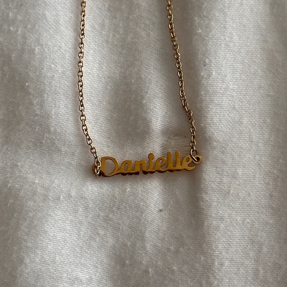 Gold Tone Danielle Name Necklace